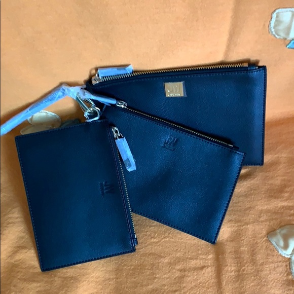 NWT Jason Wu Black Trio All Leather Wallets Sets - Picture 2 of 4